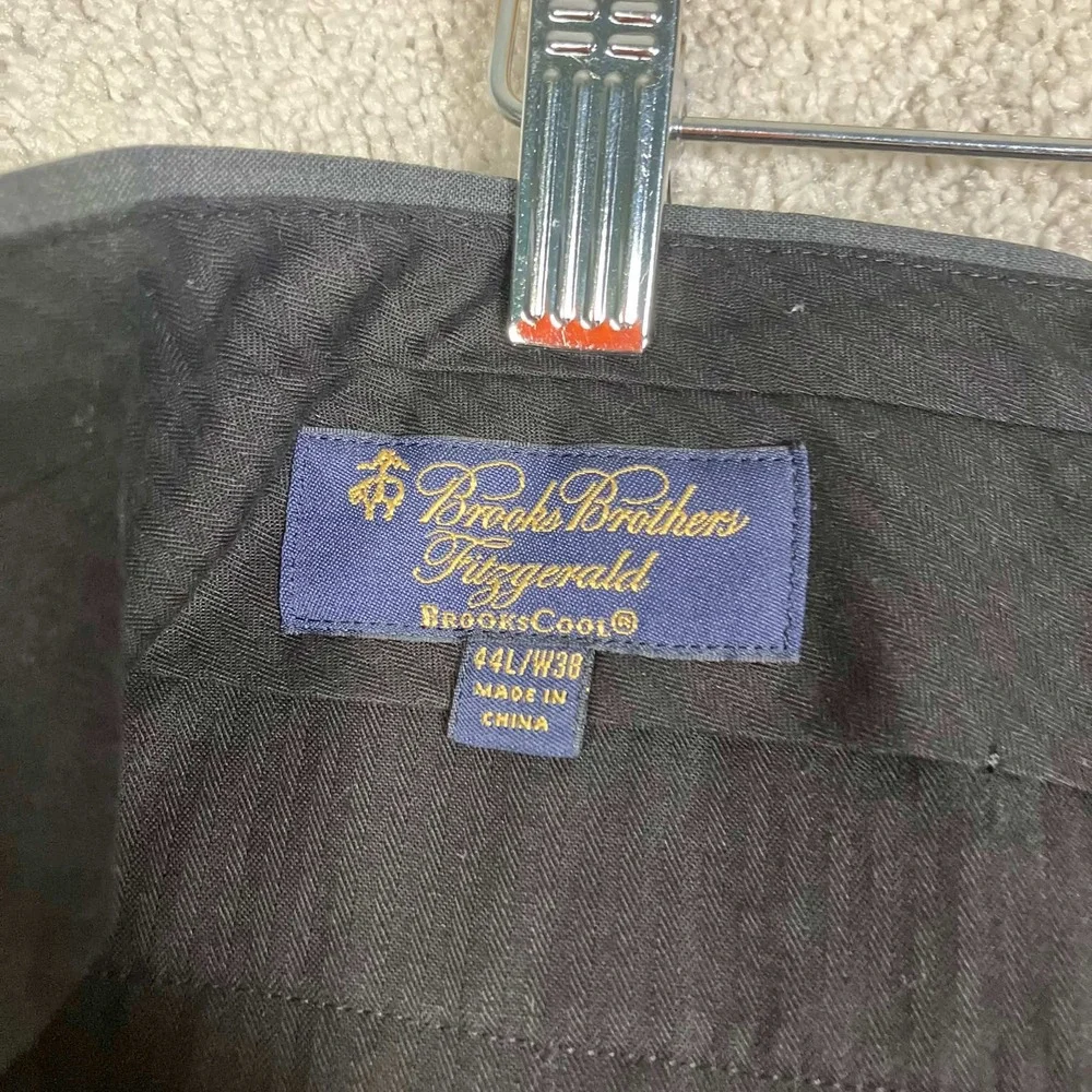 Brooks Brothers Suit Men 44L 37x29 Grey BrooksCool Fitzgerald Wool Blend